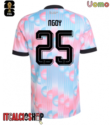 Belgio Nathan Ngoy #25 Seconda Maglia Mondiali 2026 Manica Corta Belgio Nathan Ngoy #25 Seconda Maglia Mondiali 2026 Manica Corta